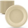 Mat Board Center, 6-Inch, 1000-Count, Compostable Plates, Natural Bamboo Fibers, Everyday Tableware -– Disposable Round Shape - Microwave-Safe - Gluten-Free - Eco-Friendly