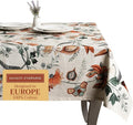 Maison d' Hermine Table Cloth Rectangle Table 100% Cotton 70 x 108 Inches Fall Tablecloth Reusable Everyday Use for Thanksgiving Christmas Decorations Dining Farmhouse Party (Dalida)