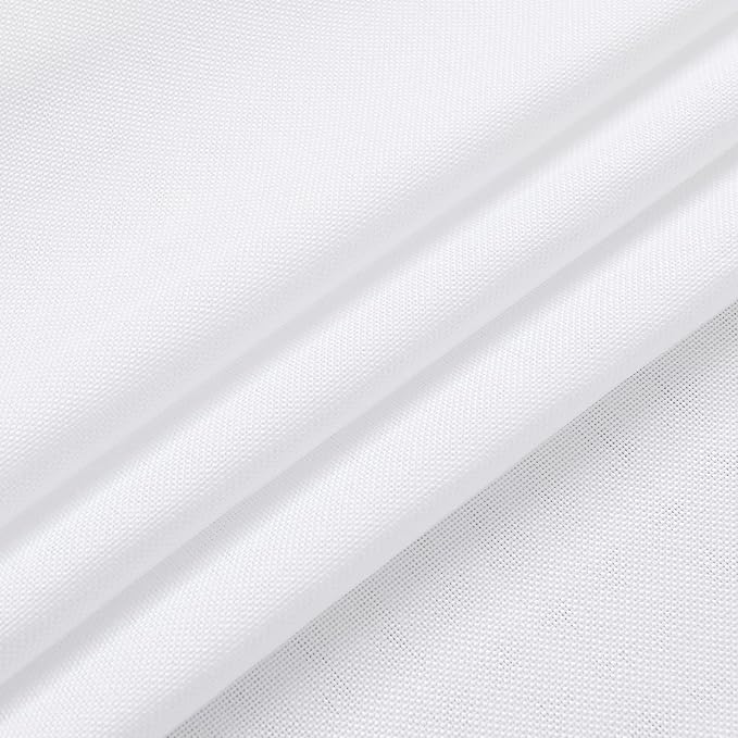 Hiasan 2 Pack Faux Linen Rectangle Tablecloth - Wrinkle and Stain Resistant Washable Table Cloth for Kitchen Dining Room Holiday Table Cover for Dinner, White, 60 x 140 Inch