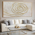 XIANSHOU Minimalist Wall Art Gold Line Wall Decor Vintage Poster 32"x70" Decorative Pictures for Dining Room Area Artwork for Office