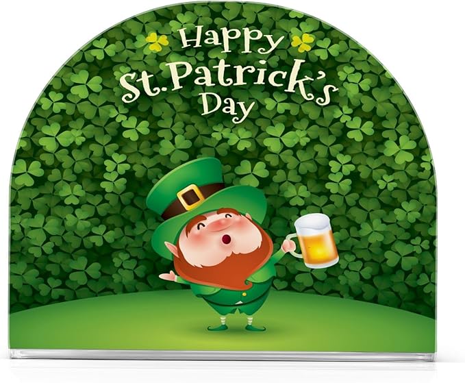 Napkin Holder Shamrocks Patrick Day Crystal Clear Acrylic Napkin Holders,Green Paper Napkin Holder Dining Table Dispenser for Kitchen Restaurant Home Decor Bar Accessories