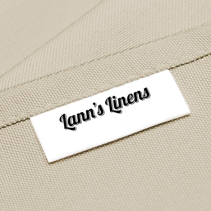 Lann's Linens 90 x 156 Inch Rectangular Tablecloth, Washable Polyester Fabric Table Cloth for Dining Tables, Parties, Restaurants, Weddings - Beige