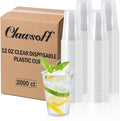 2000 Pack 9 oz Clear Plastic Cups, 9 Ounce Disposable Drinking Cups for Party, Event, Picnic, Cold, Hot