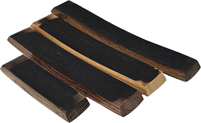 Barrel Stave Premium 3 Glass Whiskey Flight Serving Tray with Glencairn Glasses, Dark Walnut
