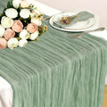 Sage Green Table Runner, 10Ft 120in Cheesecloth Table Runner, Gauze Rustic Cheese Cloth Table Runners for Wedding, Party, Baby Shower, Boho Table Runners for Christmas Thanksgiving Halloween Easter