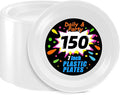 WELLIFE 7 Inch White Dessert Plates 150 Count, White Plastic Disposable Plates for Party Dessert Appetizers Salad Wedding Engagement Birthday