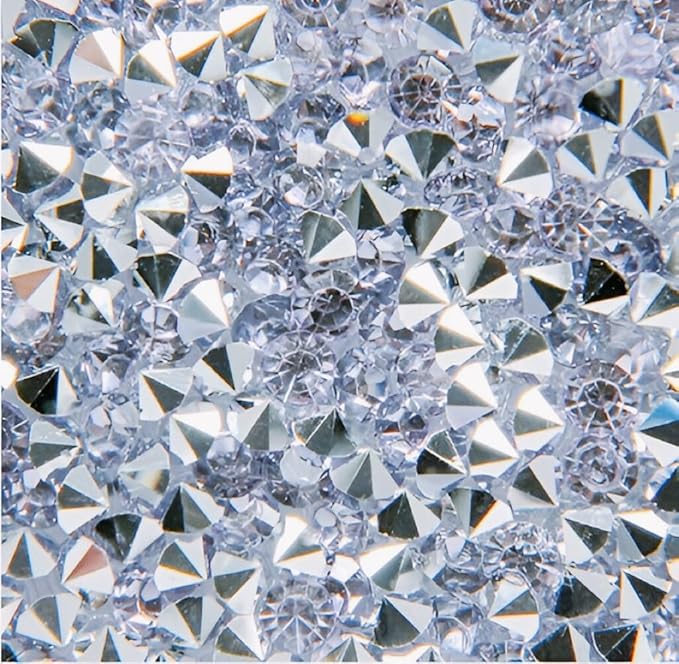 Silver Heat Resistant Square Placemats - Set of 6 with Rhinestone Decor and Sparkly Bling