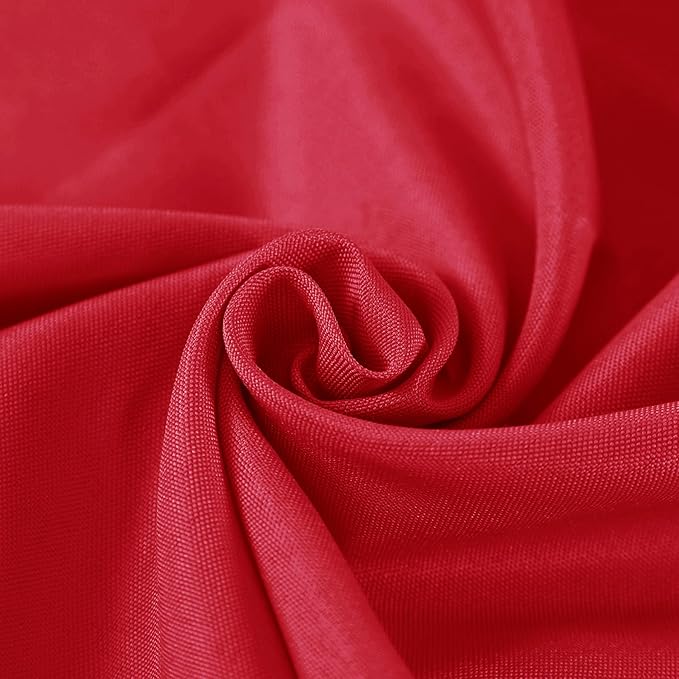 Fokitut 6 Pack Rectangle Tablecloth, 60x102 Inch, Stain Resistant and Wrinkle Polyester Table Cloth, Fabric Table Cover for Kitchen Dining, Wedding, Party, Holiday Dinner-Red