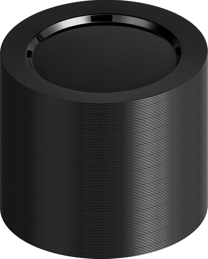 BESTVIP 100PCS Black Plastic Plates, 10.25 Inch Disposable Dinner Plate Party, Heavy Duty Disposable Plastic Plates - Ideal for Christmas Parties, Wedding and Birthday, Everyday Use, Lunch & Dinner