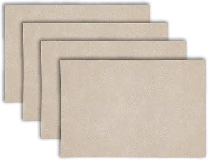 Placemats Set of 4 12" x 18" Heat-Resistant Table Mats for Dining Table Set for 4 Kitchen & Dining Room Decor Farmhouse, Boho, & Modern Style Easy to Clean, Durable & Stylish Table Decor