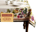 Maison d' Hermine Table Cloth Rectangle Table 100% Cotton 70 x 90 Inches Fall Tablecloth Reusable Everyday Use for Thanksgiving Christmas Decorations Dining Farmhouse (Pumpkin Garden - Cloudy Cream)