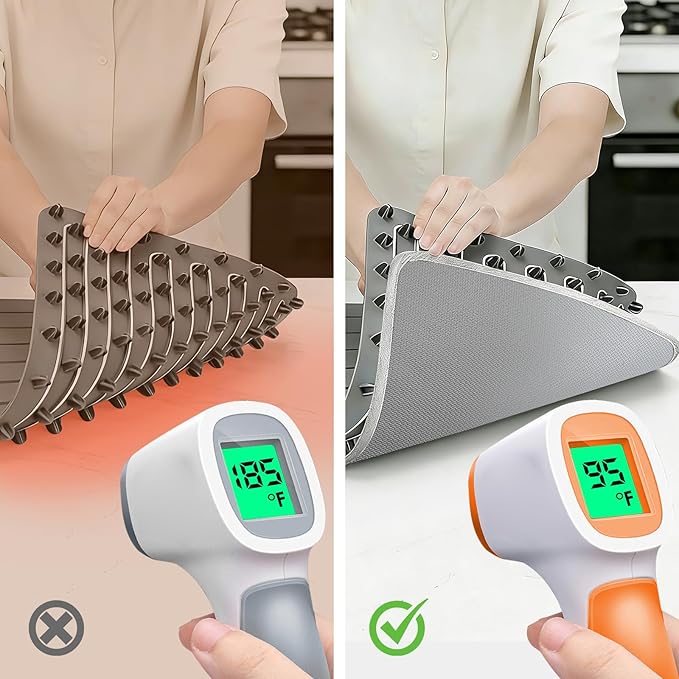 Heat Resistant Mat for Food Warming Mats 23×15.4 in, Heat Resistant Mats for Countertop Reflects 95% of Heat, Waterproof and Oilproof Hot Pad for Air Fryer, Coffee Maker, Oven