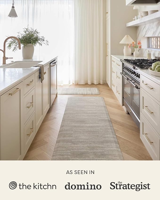 House of Noa Nama Standing Mat – Anti-Fatigue Cushioned Kitchen Mats for Floor | Ergonomic Bounce-Back Foam Kitchen Mats | Anti-Fatigue Mats for Kitchen & Standing | Reese Ash | 30" x 72"