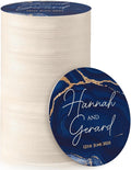 100 Pack Personalized Wedding Coasters, Custom Cardboard Coasters for Drinks with Photo Print and Text, Keepsake Wedding Favors and Gifts for Couples, 3.95" Round (Design 5)