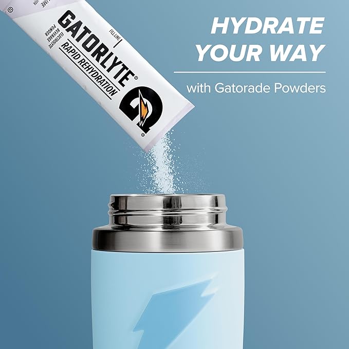 Gatorade 'Overtime' 22oz Stainless Steel Water Bottle, Straw Cap, Yellow