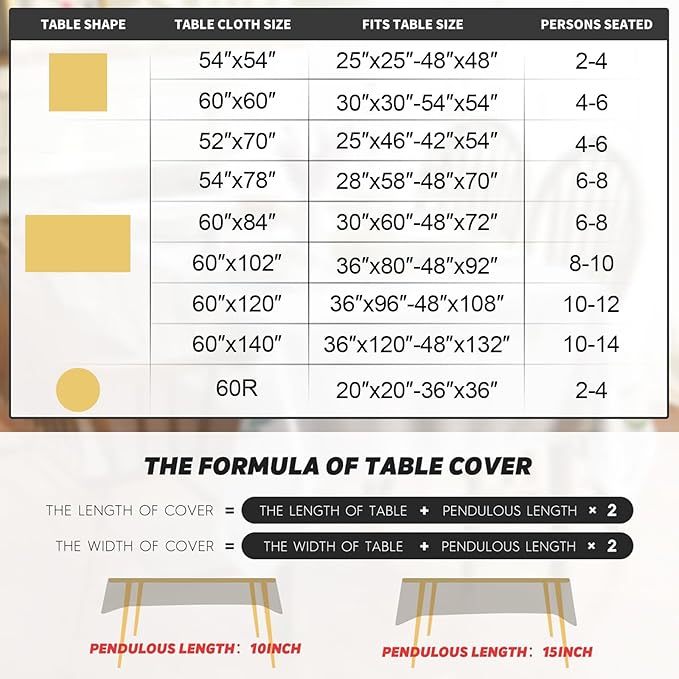 Smiry Rectangle Faux Linen Table Cloth, Waterproof Burlap Fabric Tablecloth, Washable Decorative Farmhouse Table Covers for Kitchen, Dining, Parties, 60x102, Indigo