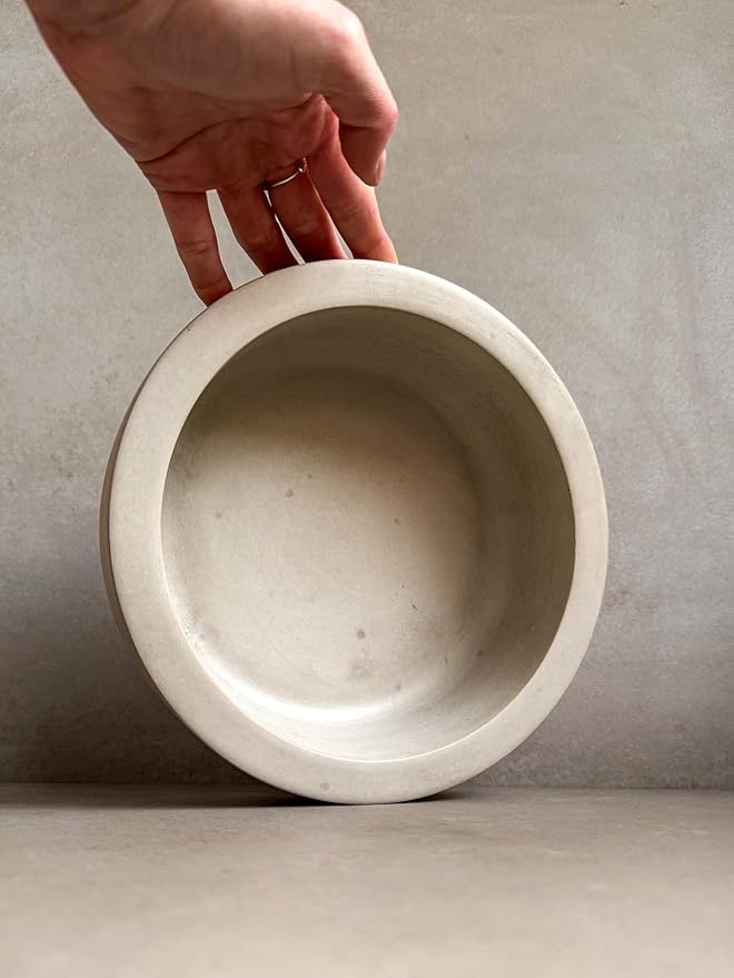 Minimalist Concrete Bowl, Heavy Modern Bowl, Catch All Dish, Large Cement Bowl, Contemporary Bowl, Centerpiece Decor, Decorative Bowl (9")