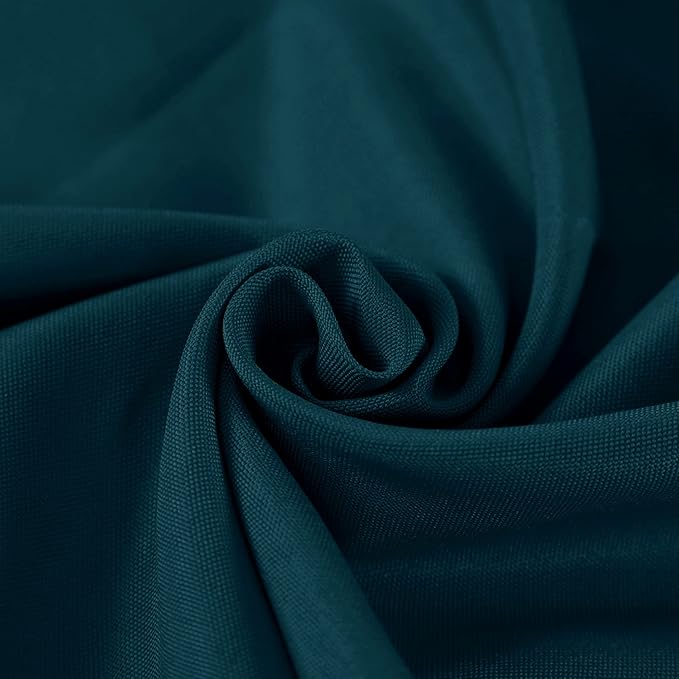 Fokitut 2 Pack Waterproof Rectangle Tablecloth, 90x156 Inch,Stain Resistant and Wrinkle Polyester Table Cloth, Fabric Table Cover for Kitchen Dining, Wedding, Party, Holiday Dinner-Peacock Blue