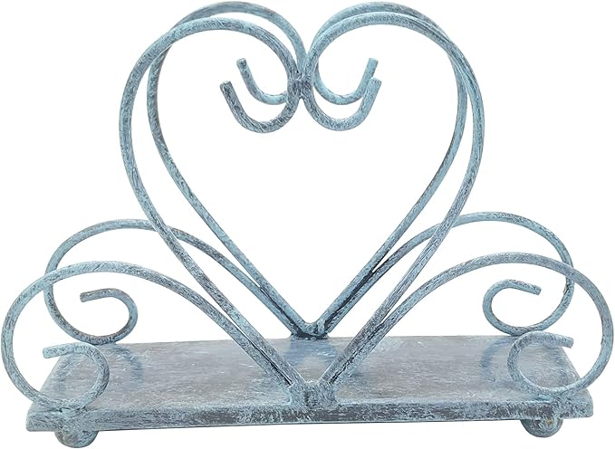 Metal Table Napkin Holder Freestanding Tissue Dispenser (Turquoise)