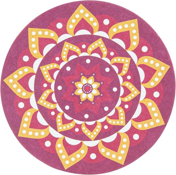 Restaurantware Super Absorbent Coasters 48 Case 4 Inch Assorted Paper Bar Coasters High-Density Pulpboard Beverage Coasters Moisture-Absorbing Durable Drink Coasters - Assorted Designs