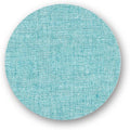 modern-twist 15" Silicone Round Placemat, BPA, PVC-Free Table Mat, Dishwasher Safe, Linen Print in Seafoam Blue, Pack of 1