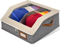 2-in-1 Hat Organizer for Baseball Caps Holds 24-30 Caps Hat Storage with Adjustable Divider Stackable Hats Holder for Closet with Clear lid Cowboy Hat Box for Men Women 1 PCS Beige and Grey