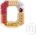 13.8" Acrylic Letter Charcuterie Tray, Charcuterie Letters Fillable Box for Food, Reusable Serving Cake Candy Dish Display Tray for Birthday Anniversary Party Decoration (Letter O)