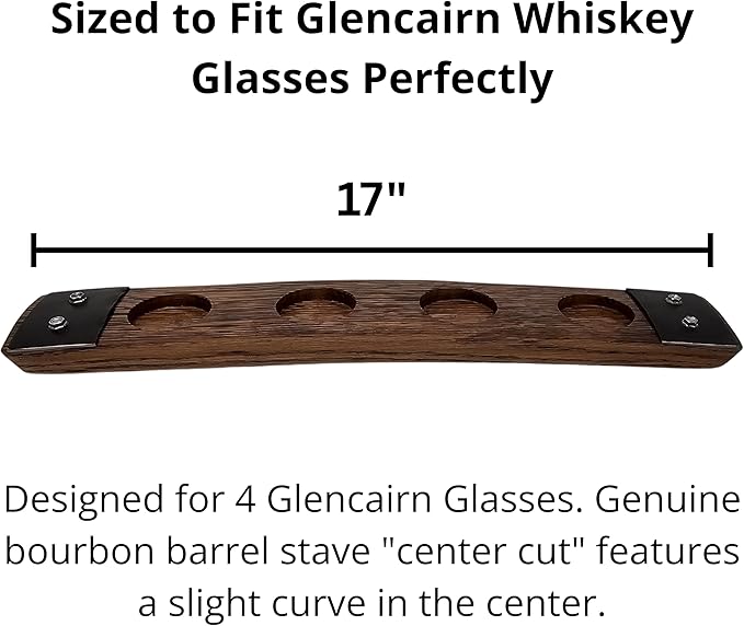 Premium 4 glass Flight/Glencairn Glass flight/Whiskey Tasting (Red Mahogany, With Glasses)