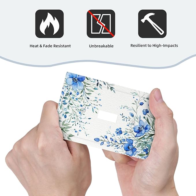 Decorative Light Switch Cover Blue Watercolor Flowers Retro Floral Leaves 1 Gang Wall Plate Cover Single Toggle Outlet Covers Switchplate Electrical Faceplate for Bathroom Bedroom Decor（2 Pack）