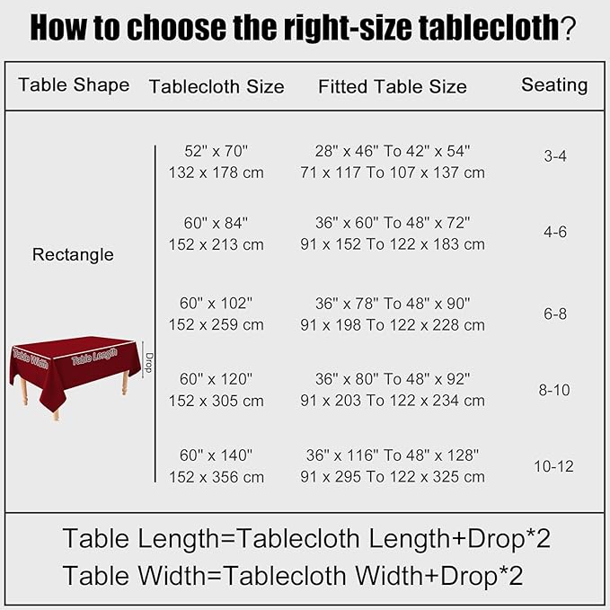 Smiry Rectangle Table Cloth Linen Textured, Waterproof Spillproof Anti-Wrinkle Burlap Tablecloth, Washable Decorative Fabric Table Cover for Dining, Party, Banquet, 60 x 120 Inch, Red