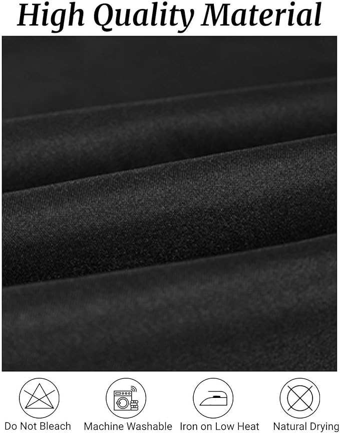 Fokitut 6 Pack Rectangle Tablecloth, 60x120 Inch, Stain Resistant and Wrinkle Polyester Table Cloth, Fabric Table Cover for Kitchen Dining, Wedding, Party, Holiday Dinner-Black