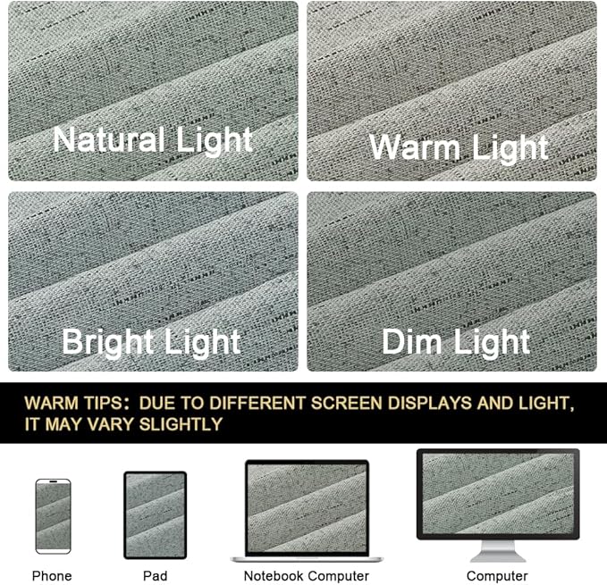PrinceDeco Linen Texture Curtains 100% Blackout Curtains 64 inch Long 2 Panels Set for Bedroom Grommet Top Flax Textured Full Blackout Window Draperies Thermal Insulated White Liners,42 X64, Green Bay