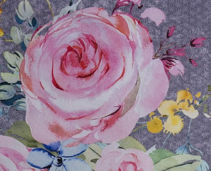 Maison d' Hermine Table Cloth Square Table 100% Cotton 60 x 60 Inches Tablecloth Reusable Decorative for Dining Room Farmhouse Home Valentines Day Decorations Spring Summer- Sweet Rose Lavender - Lush