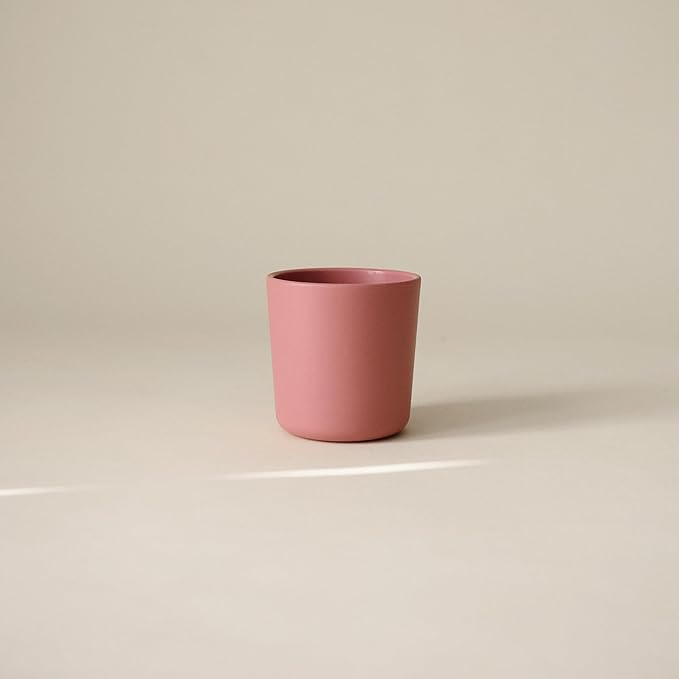 mushie Dinnerware Cups For Kids | Made in Denmark, Set of 2 (Dusty Rose)