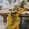 Cheesecloth Table Runner Gauze Table Runner Gold Table Runner 36x120 inches Rustic Cheese Clothes Fabric 10FT Romantic Wedding Runner Boho Sheer Table Runner for Reception Party Birthday Decorations