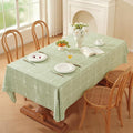 Zobesta Gingham Green Table Cloth Rectangle Table 60 x 102 Inch, Heavy Weight Washable Farmhouse Soft Boho Linen Tablecloth Rectangle for Outdoor, Party, Holiday, Picnic, Dining