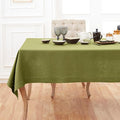 Solino Home Linen Tablecloth 60 x 132 Inch - Classic Hemstitch 100% Pure Linen Avocado Green Table Cloth for Rectangle Tables - Machine Washable Tablecloth for Winter, Spring, Easter, St Patricks Day
