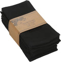 ACCENTHOME Accent Home 100% Cotton Napkins, Delicate Cloth Napkins for Dinners, Parties and Weddings，18 x 18 Inch Set of 12 - Black