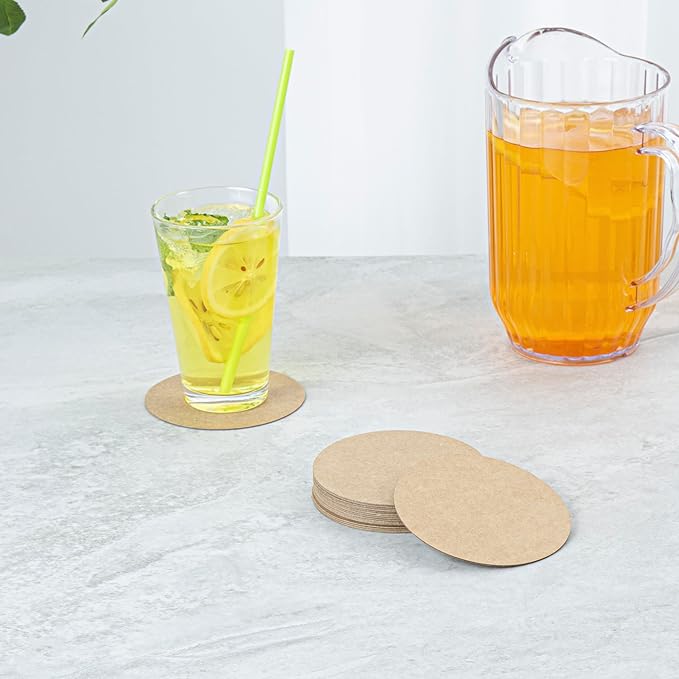 Restaurantware Paper Coasters 1000 Pack of 4 Inch Disposable Beverage Coasters Absorbent for Hot and Cold Drinks Kraft Coffee Cup Essentials for Table Decor, Kitchen, Home Patio or Living Room