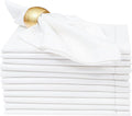 Lightnpro Decorative Cloth Dinner Napkins with Hemstitched, Wedding, Cocktail & Party Napkins, Mitered Corners, Machine Washable, 12 Elegant Table Napkins for Special Occasions - 18x18 Inch White