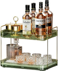 Seoneiro Whiskey Tray, Glass Cup Rack, Mug Holder, Coffee Cup Organizer, Bathroom Countertop Organizer with Drain Board Wine Glass Decorative, Food Tray, Kitchen Spice Rack