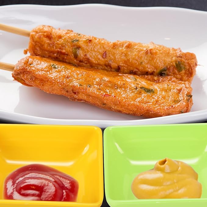 Domensi 24 Pcs Dipping Sauce Bowls, 3 oz Soy Sauce Dishes Dip Bowls Set for Tomato BBQ Ketchup Sushi and Other Party Supply Dinner(Bright Color)