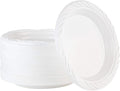 100 Count Disposable 6 Inch White Plastic Dessert Plates
