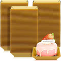 Zhehao 100 Pcs Plastic Dessert Appetizer Plates Disposable, 3.6 x 3.6 Inch Small Square Plastic Dessert Cake Plate for Party, Valentine's Day Wedding Birthday Bridal Baby Shower Supplies (Gold)