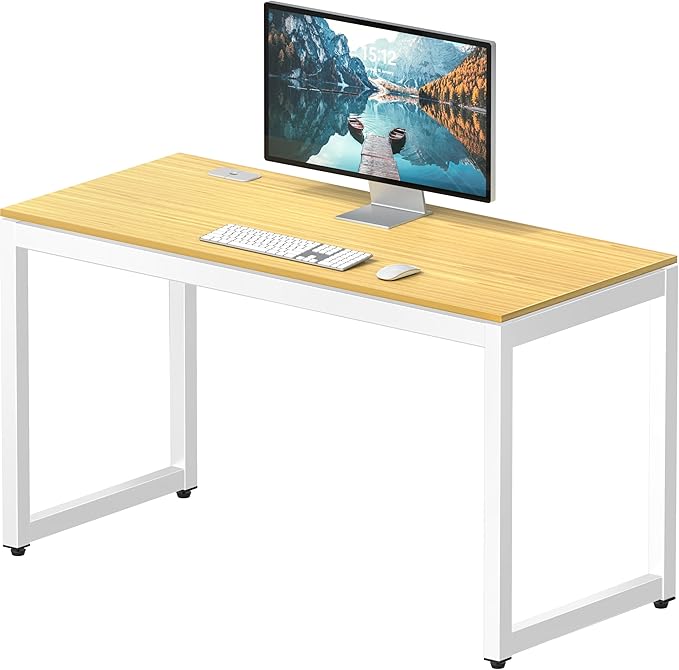SHW 48-Inch Commercial-Grade Office Computer Desk, Oak