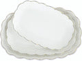 Kassel Ceramic Serving Platter Set | 14”/12”/10” Oval Serving Trays for Entertaining at Parties and Weddings | Oven Safe Large Serving Trays for Tacos, Steak and Cake