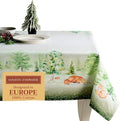 Maison d' Hermine Table Cloth Rectangle Table 100% Cotton 70 x 108 Inches Fall Tablecloth Reusable Everyday Use for Thanksgiving Christmas Decorations Dining Farmhouse Party (Winter Mornings)