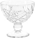 Red Co. Classic Footed Dessert Cups, Premium Crystal Clear Glass Ice Cream Bowls - Perfect for Parfait Fruit Salad or Pudding, Set of 6, 9 OZ