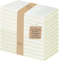 Urban Villa Dinner Napkins Ivory Cloth Napkins Set of 12 DinnerNapkins 20X20 in Cotton Dinner Napkins Everyday Use Oversized Cloth Napkins with Mitered Corners 1 in Hemmed DinnerNapkins