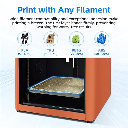 BIQU PyroGrip Double Side Textured PEI Build Plate for Bambu-Lab P1P P1S P2S X1C X1E A1 3D Printers 257x257mm PEI Spring Steel Build Plate Flexible Sheet Print Bed Removable Surface Platform